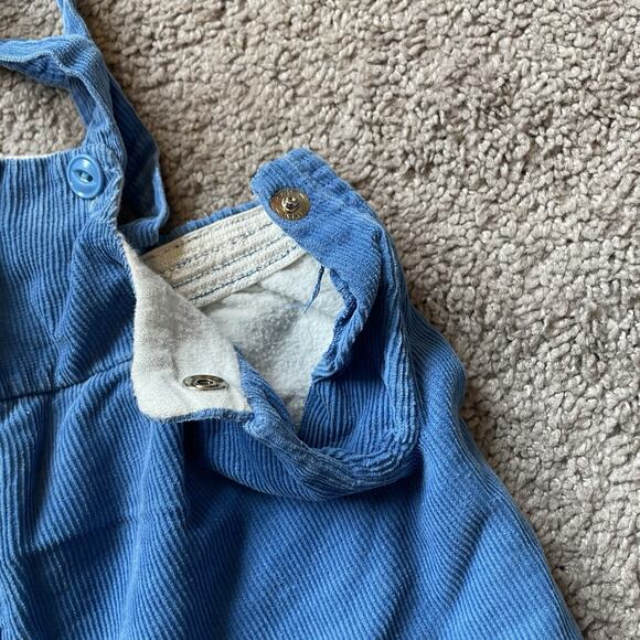 VTG Stones Wear Embroidered Corduroy Overalls Baby Toddler Size 24m Blue USA - Picture 6 of 9